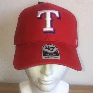 NWT Texas Rangers 47 Brand Adjustable Hat Cap MLB Baseball Red